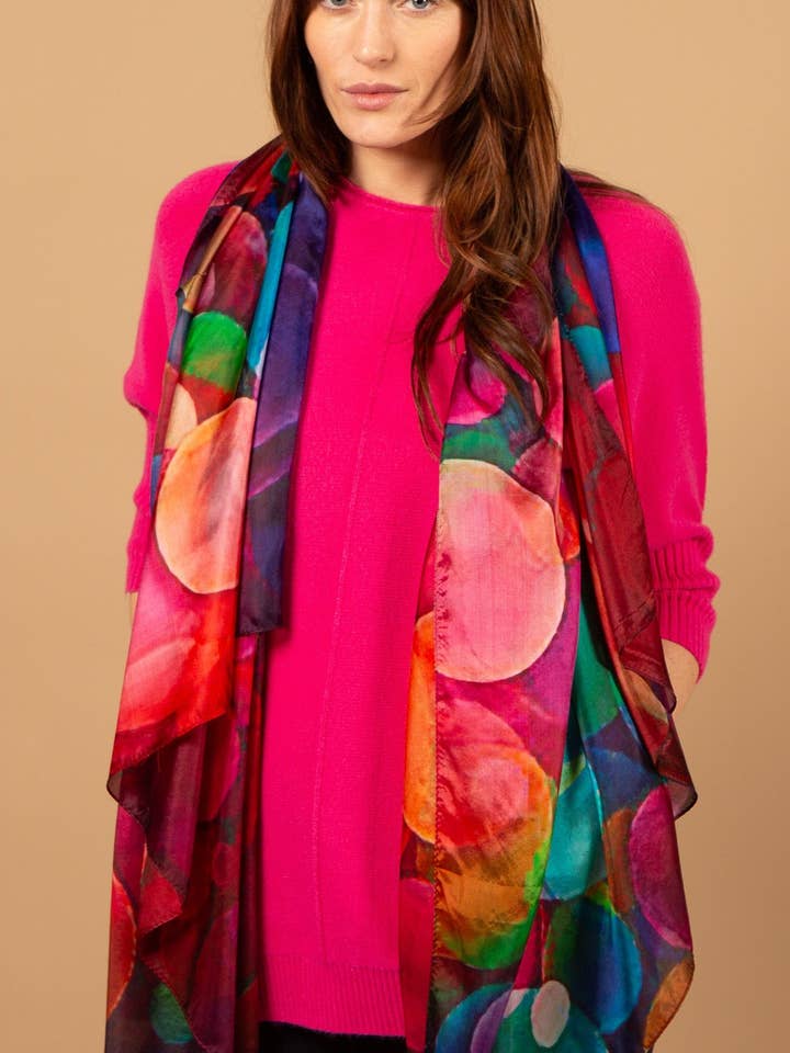 Großer Seidenschal mit Blasenmuster für den Großhandel von Tilley & Grace