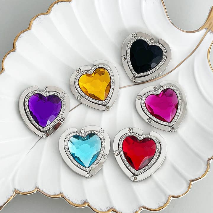 Wrapables Heart Shaped Purse Hook Hanger with Rhinestones and other Purchase Wholesale heart hook. Free Returns & Net 60 Terms on Faire trending on Faire.