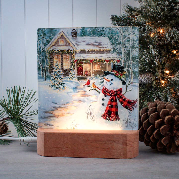 Cottage in the Snow LED Nightlight for wholesale by Glow Decor