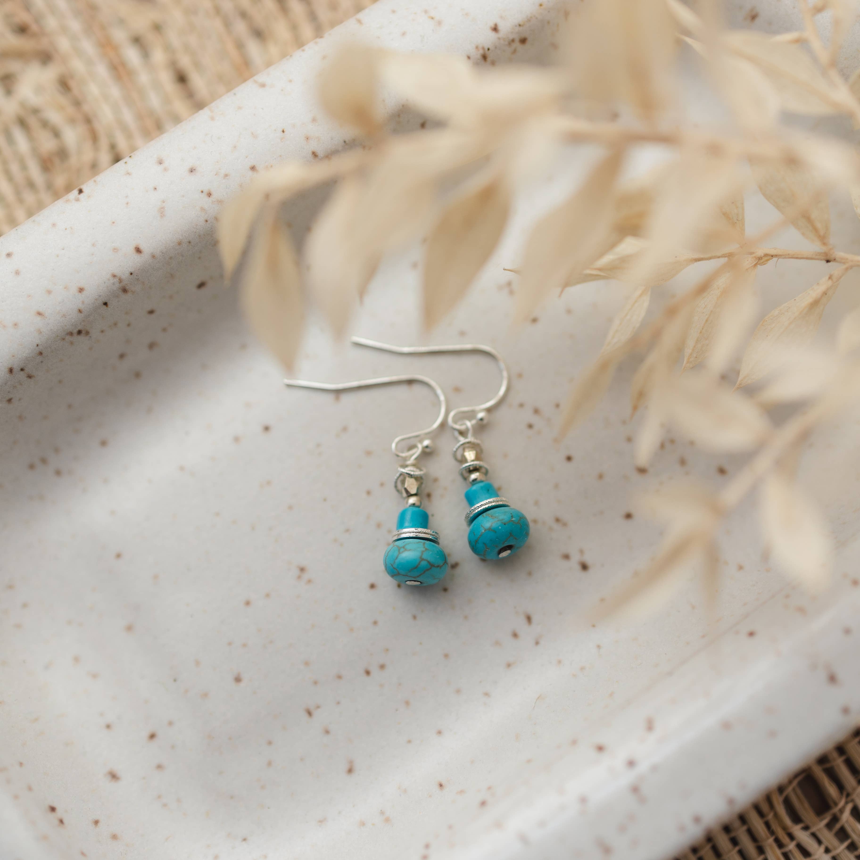 Wild Abandon Jewelry - Wholesale Dangle Earrings - skylight earrings-turquoise1