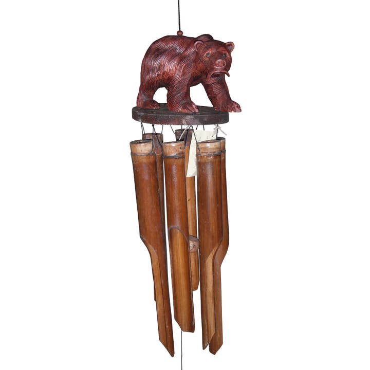 Carillon Ours avec Saumon Bambou pour la vente par Cohasset Gifts