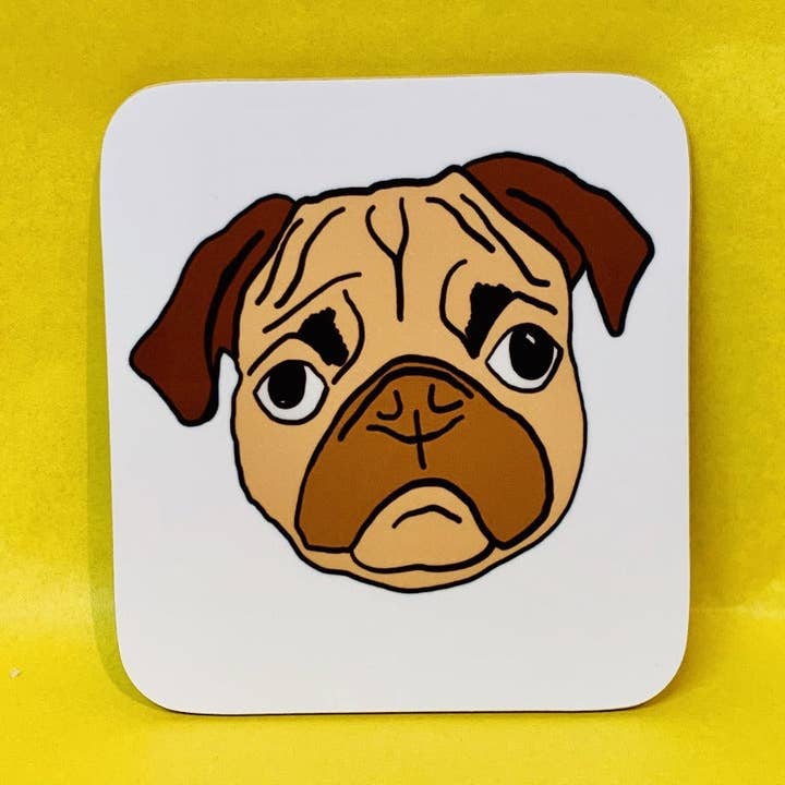 Mops Coaster - Braw Wee Emporium for engroshandel hos Braw Wee