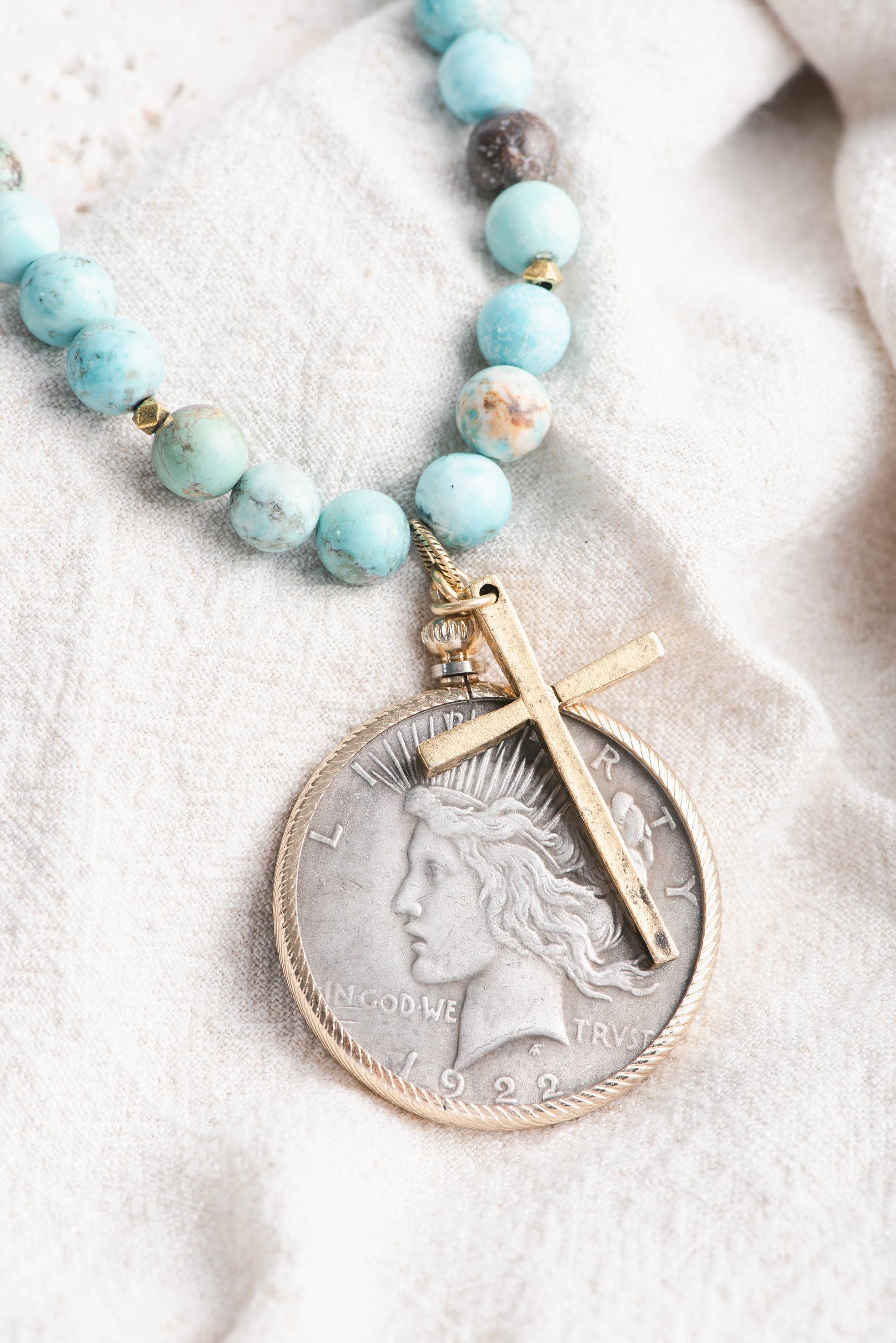 Grace Girl Beads - Wholesale Pendant/Charm Necklace - Relic Coin and Cross Necklace11