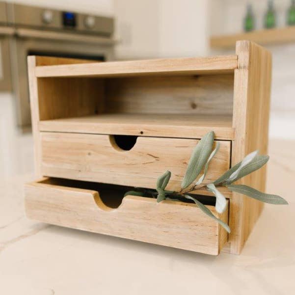 11695 - 12x10x8 wood desk drawer, natural ORGANIZE for wholesale by Devanie At Home (Formerly Adams & Co.)