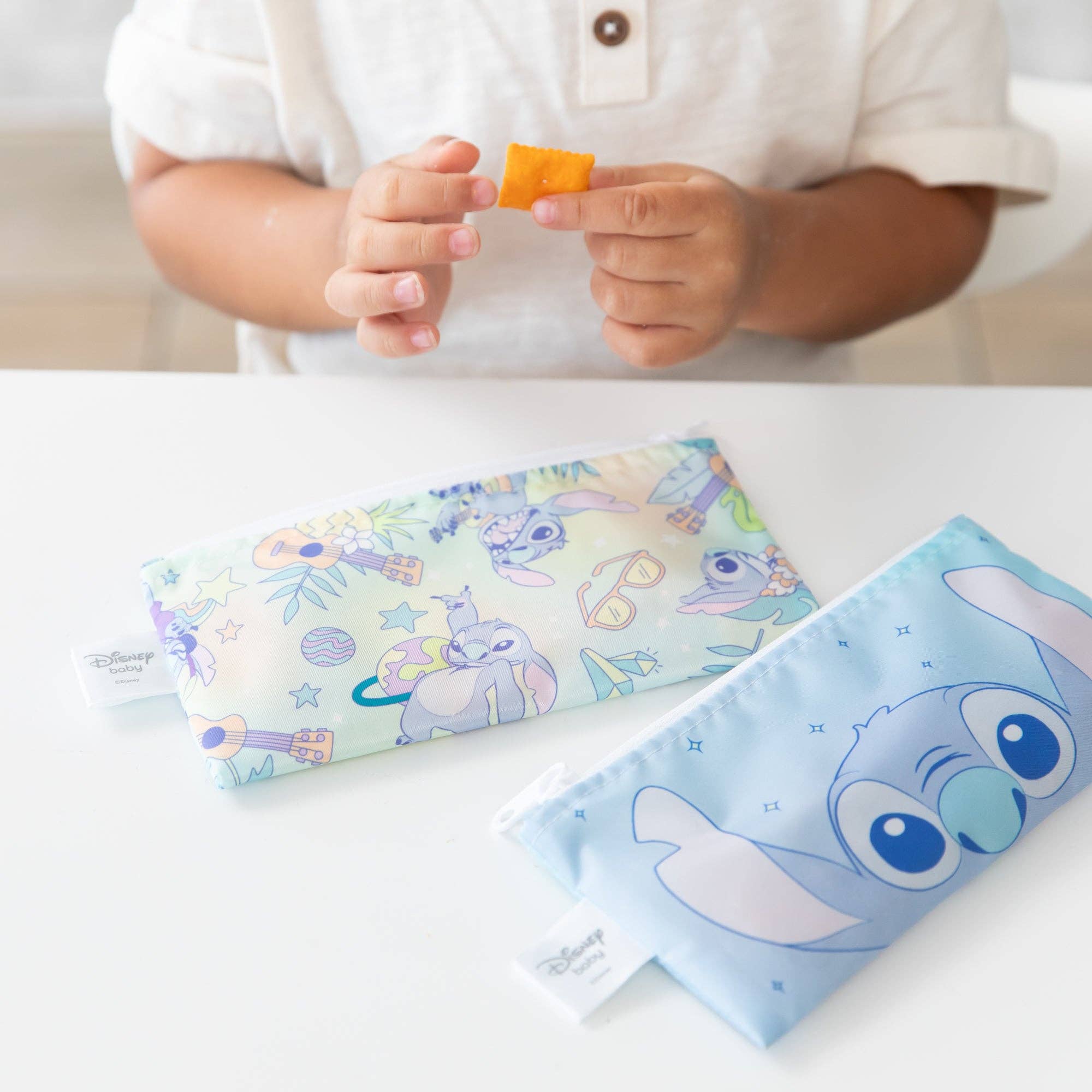 Bumkins - Wholesale Snack Pack - Kids & Baby - Reusable Snack Bag, Small 2 Pack: Stitch Star-ring Up Trouble6