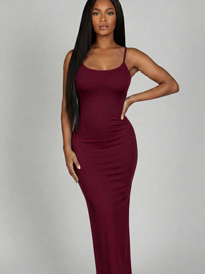 Ribbed Mermaid Hem Cami Dress for wholesale by CAPELLA APPAREL
