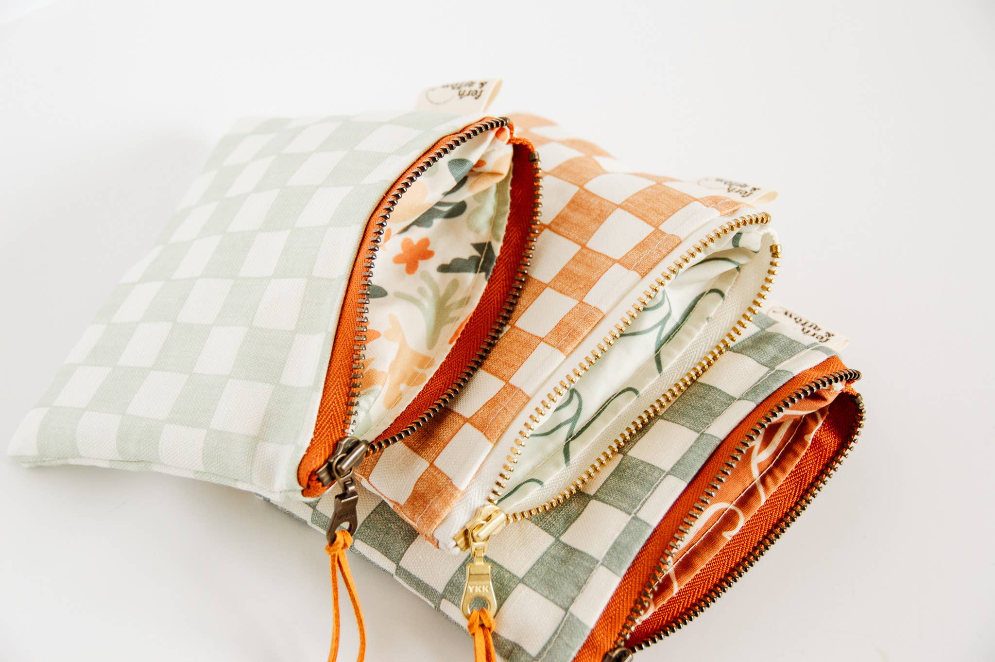 Fern & Arrow - Venta al por mayor Monedero - Mujer - Neceser de Maquillaje Boho Chic a Cuadros para Ella12