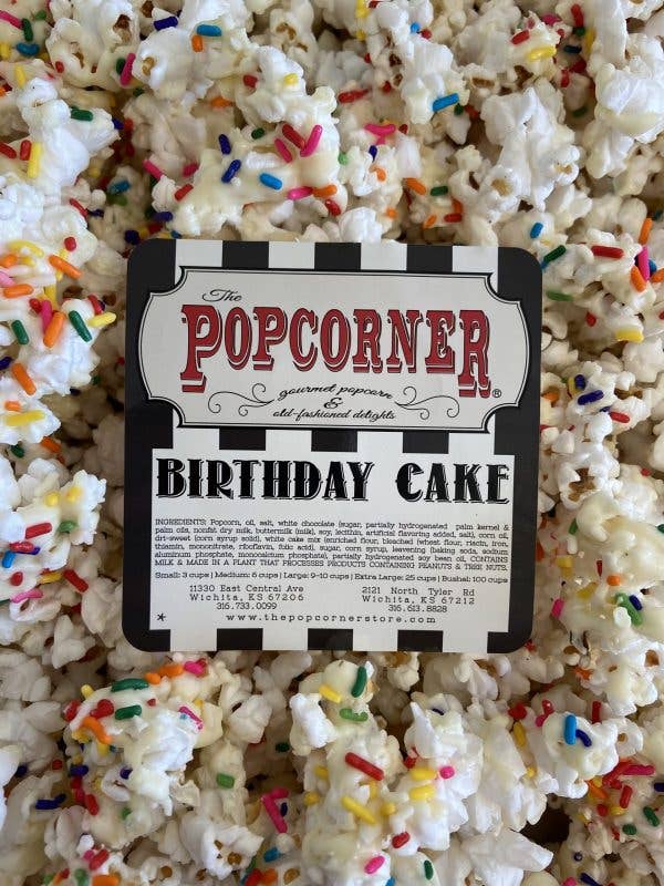 Birthday Cake gourmet popcorn for wholesale by The Popcorner