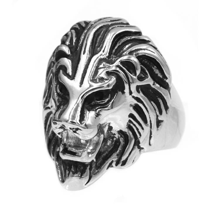 AMORINO SRL - Wholesale Band/Stacked Ring - Lion Men's Ring - MY2252D873