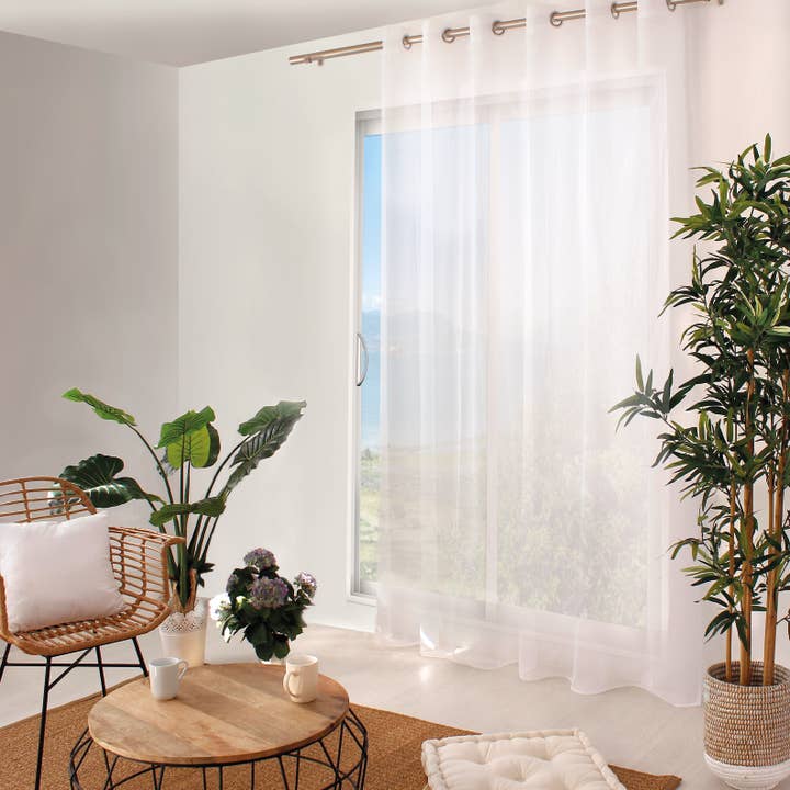 White veil with silver eyelets ,100% Sandblasted Polyester and other Purchase Wholesale gordijnrails. Free Returns & Net 60 Terms on Faire trending on Faire.