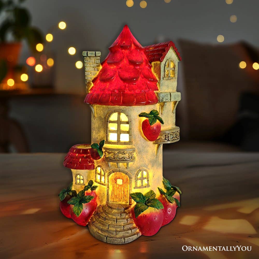 OrnamentallyYou - Wholesale Outdoor Ornament/Decor - Solar Powered Strawberry Fairy Home Garden Statue6