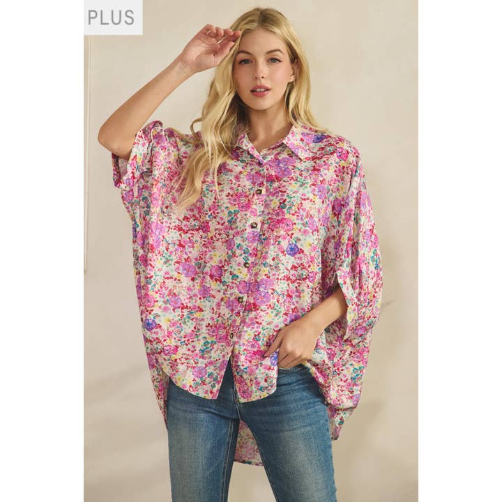 BLOSSOM BREEZE BUTTON-UP (ST8353X) for wholesale by Sage + Fig