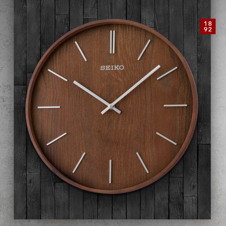 Seiko Clocks USA - Wholesale Wall Clock - Maddox Wall Clock Wood "Millenial" Crate & Barrel look2