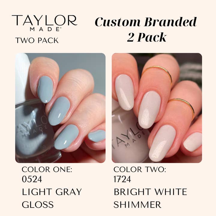 Taylor Made Polish - Vendita all'ingrosso Smalto per unghie - Smalto per unghie personalizzato: confezione da 2 a lunga tenuta + vegano + non tossico227