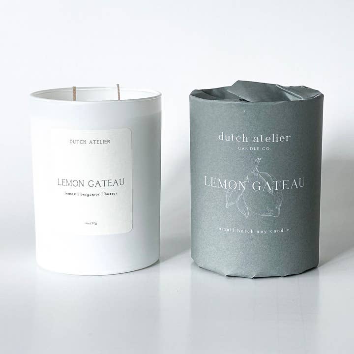 Dutch Atelier - Wholesale Jar/Filled Candle - Lemon Gateau 11oz soy candle0