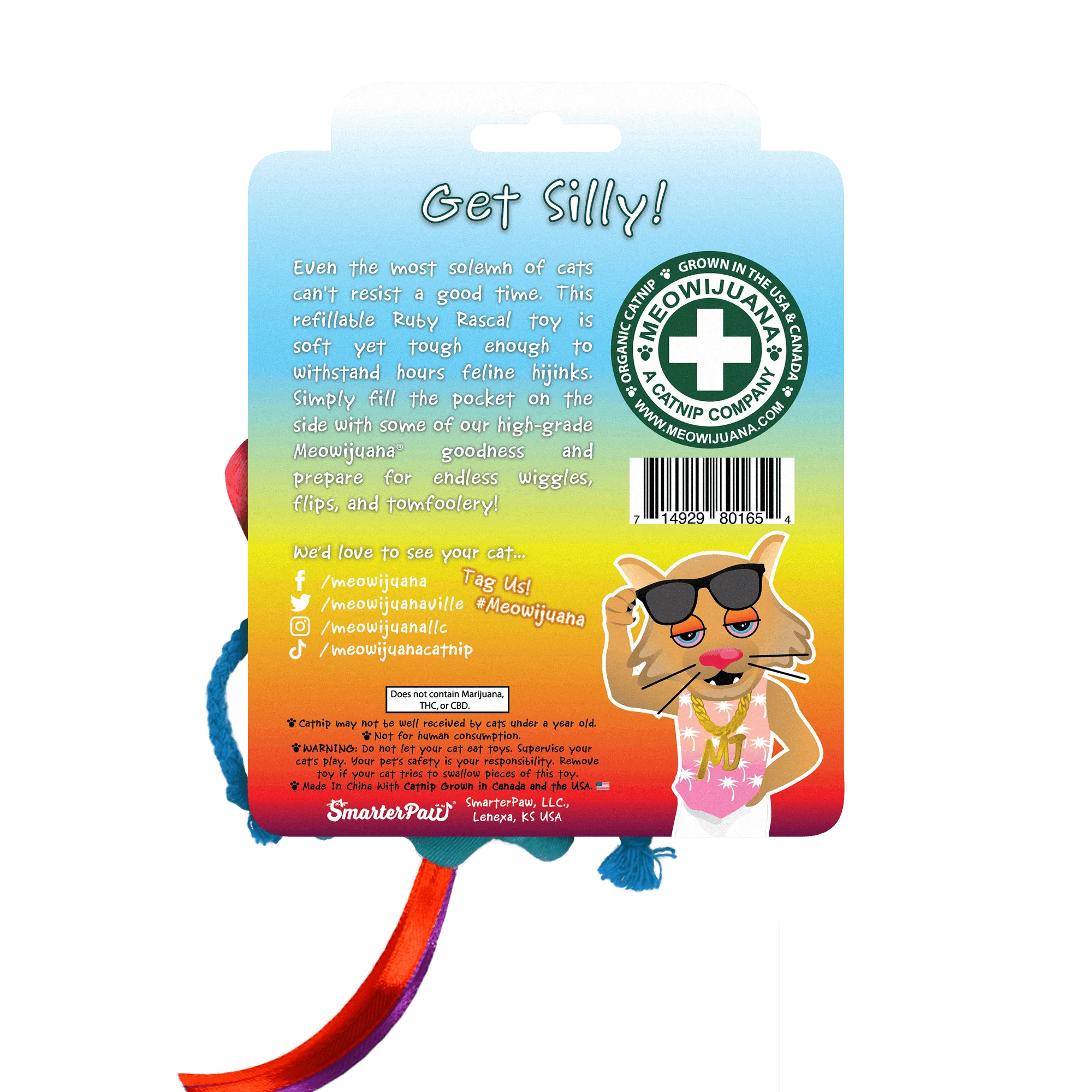 SmarterPaw | Meowijuana & Doggijuana - Wholesale Pet Toy - Cat - Meowijuana® Get Silly Ruby Rascal Refillable Cat Toy3