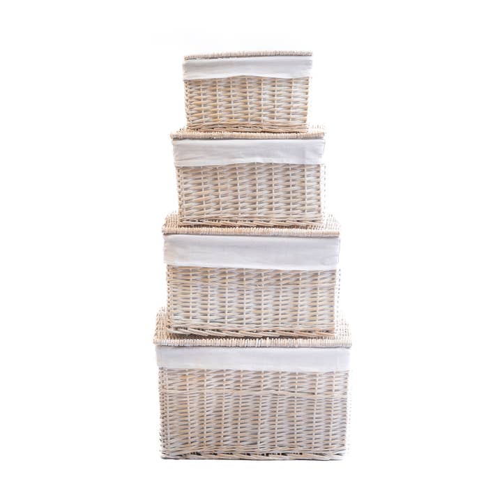 Arthur Cameron - Wholesale Basket - Natural Wicker Storage Basket Hamper with Lining & Lid15
