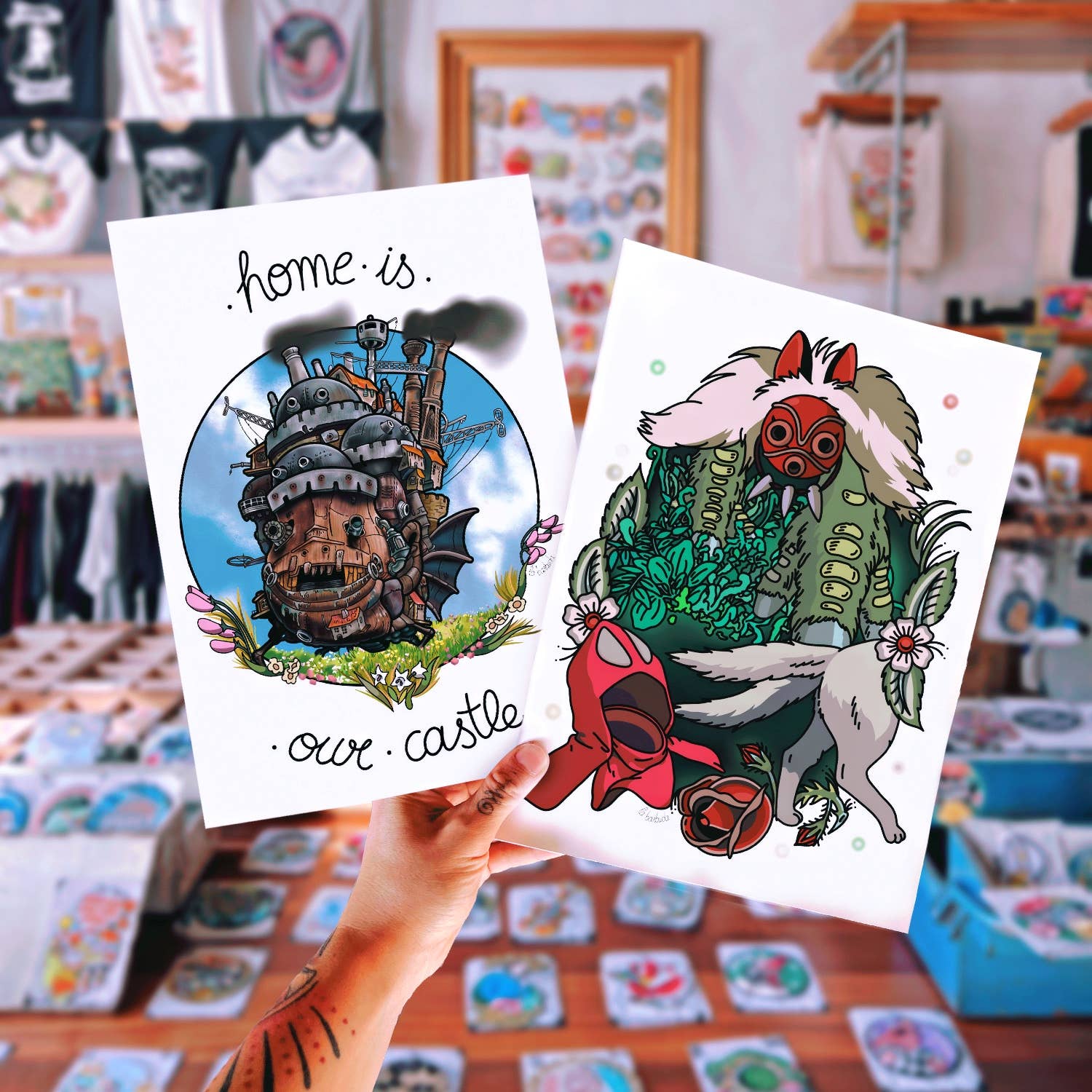 Flerfarvet Limited Edition Chihiro Haru Sen maleri tryk fra La Barbuda for engroshandel på Faire3