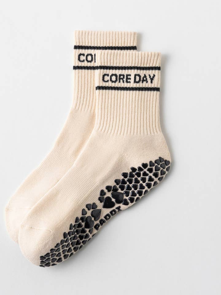 Core Day - Days of the week Pilates Grip socks for wholesale by Paddi Studio