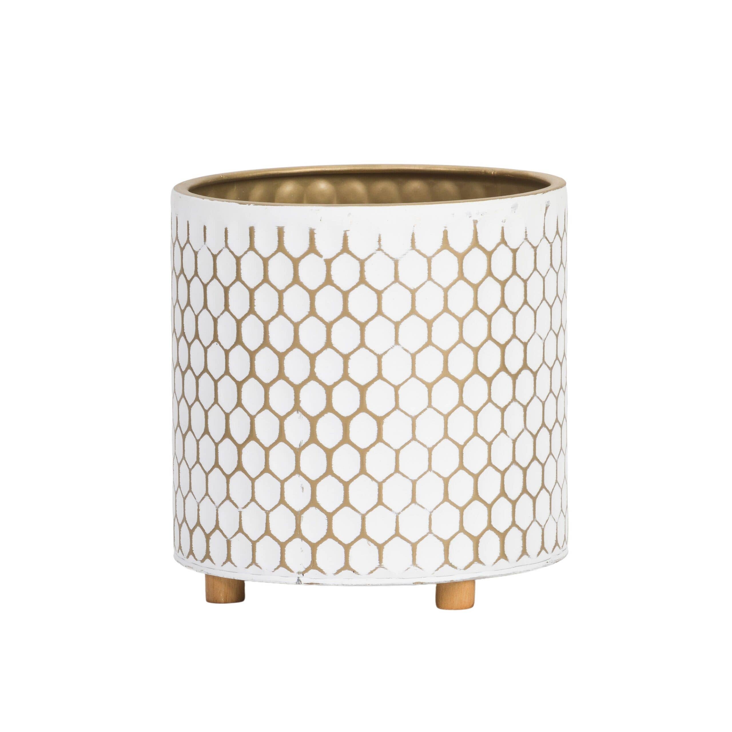 Aspire Home Accents - Wholesale Plant Pot - Honeycomb Modern Planter With Peg Base1