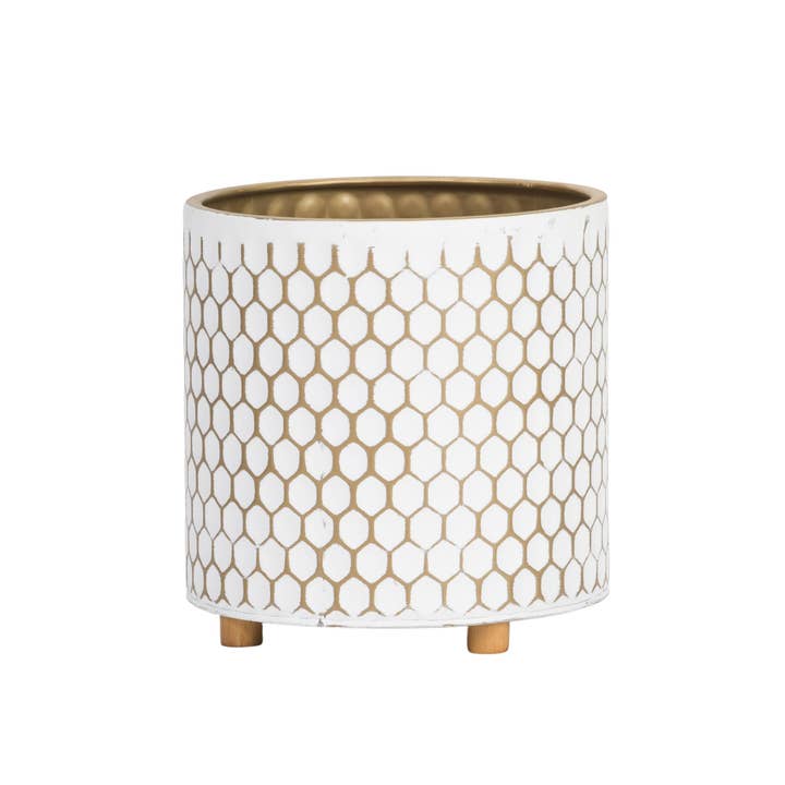 Aspire Home Accents - Wholesale Plant Pot - Honeycomb Modern Planter With Peg Base1
