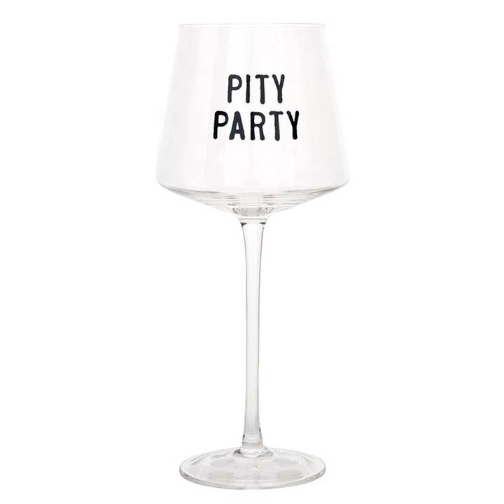Face to Face Wine Glass - Pity Party for wholesale by Santa Barbara Design Studio by Creative Brands