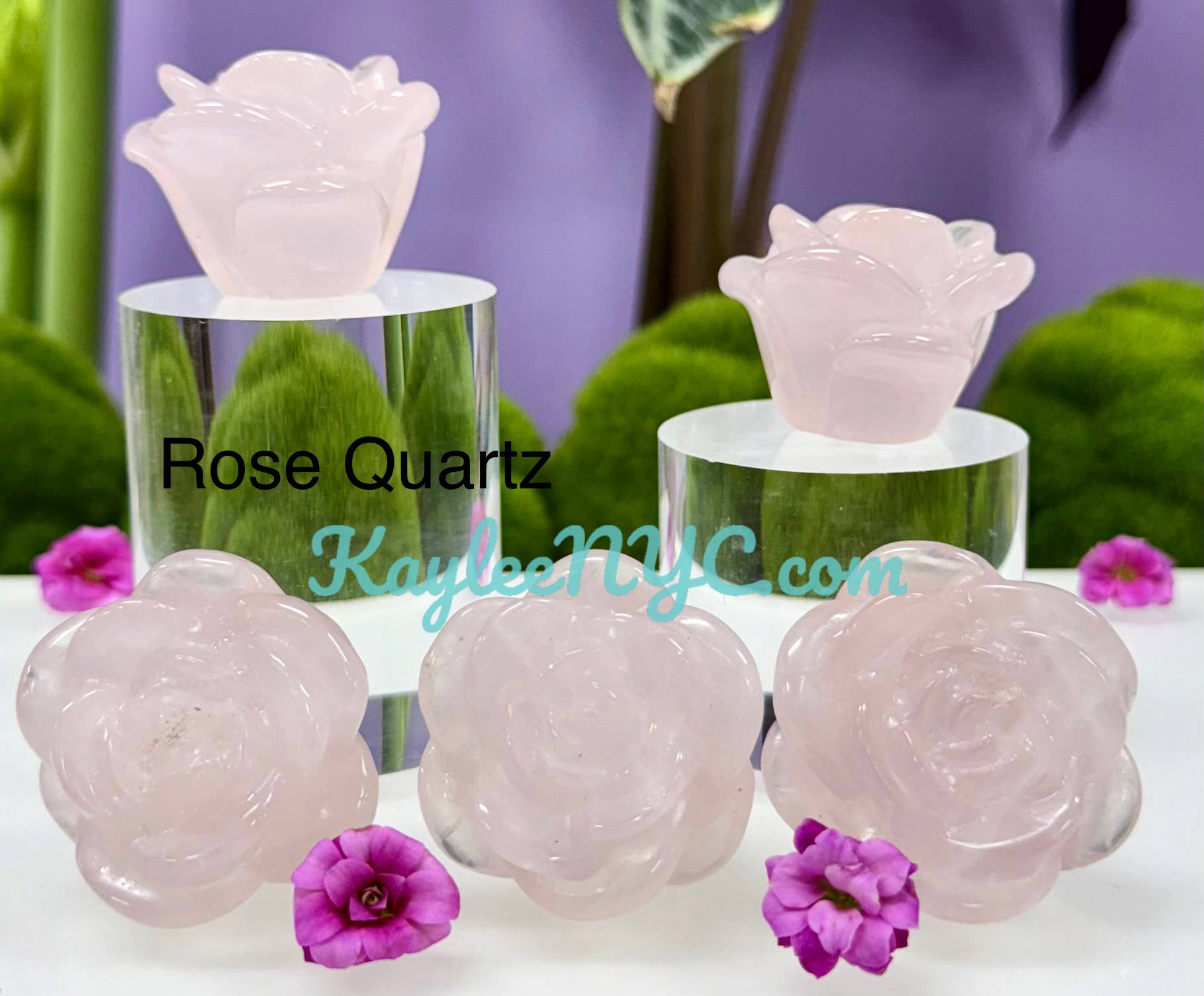 KayleeNYC - Wholesale Spiritual Stone/Crystal - 1.6” Natural Mix Crystals Roses Healing Energy6