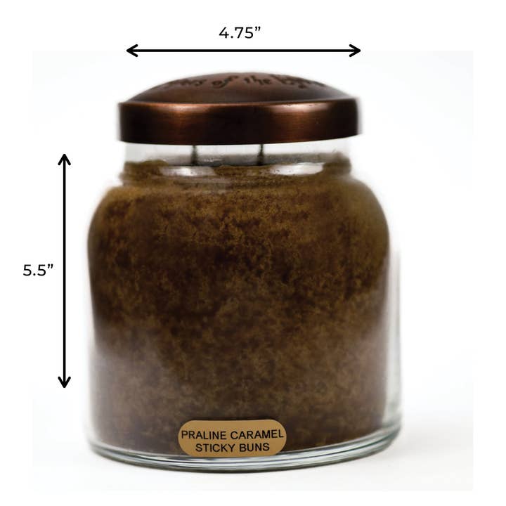 A Cheerful Giver - Wholesale Jar/Filled Candle - KOTL Papa Candle (34oz.) – Praline Caramel Sticky Buns