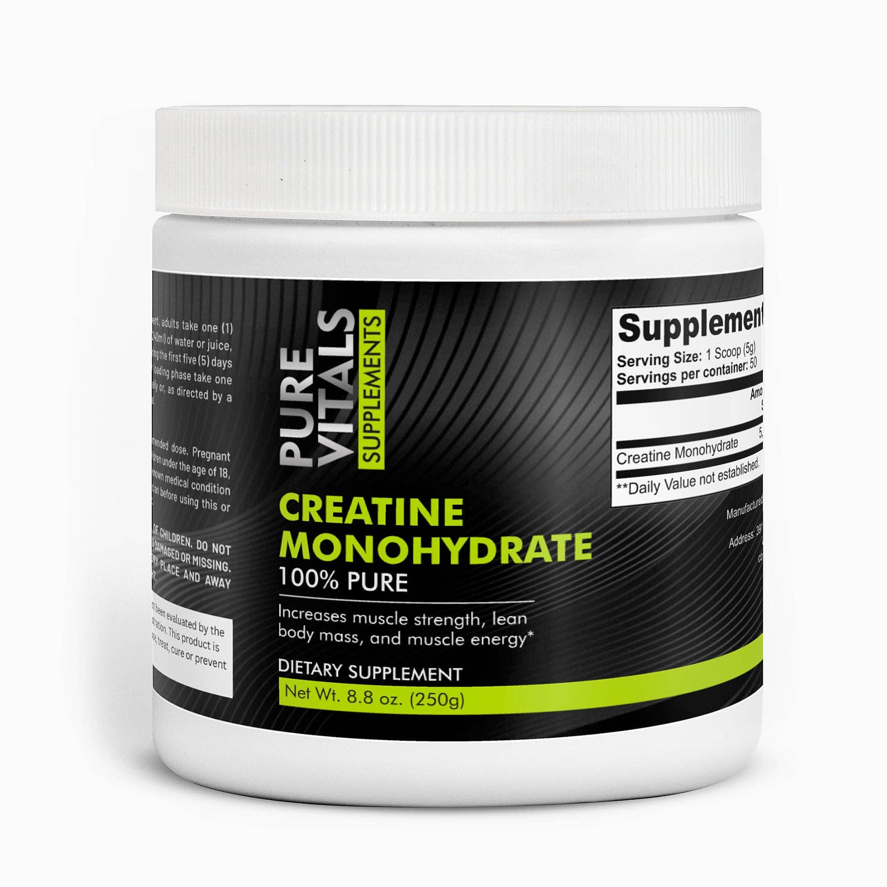 Pure Vitals Supplements - Wholesale Oral Supplement/Vitamin - Creatine Monohydrate0