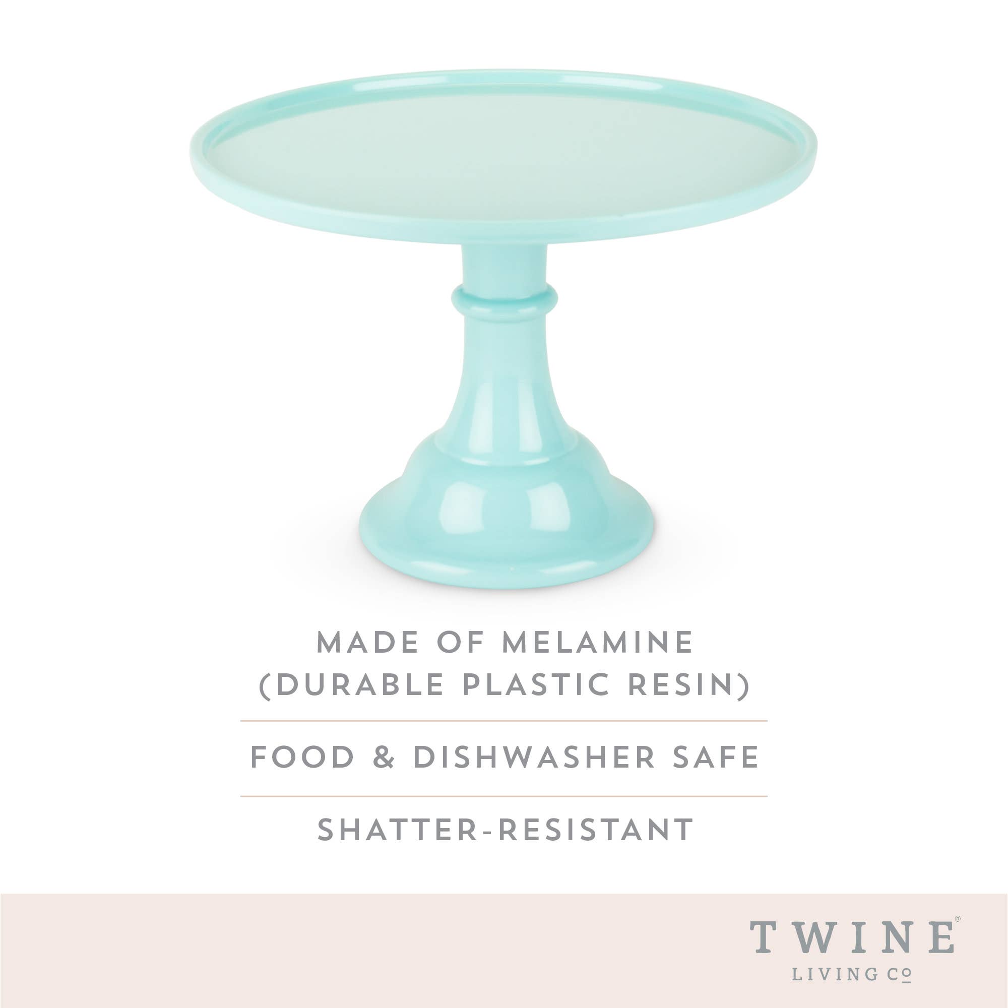 Twine - Vente Présentoirs à gâteaux - Présentoir à gâteau pliable en mélamine de 11,5 pouces en menthe4