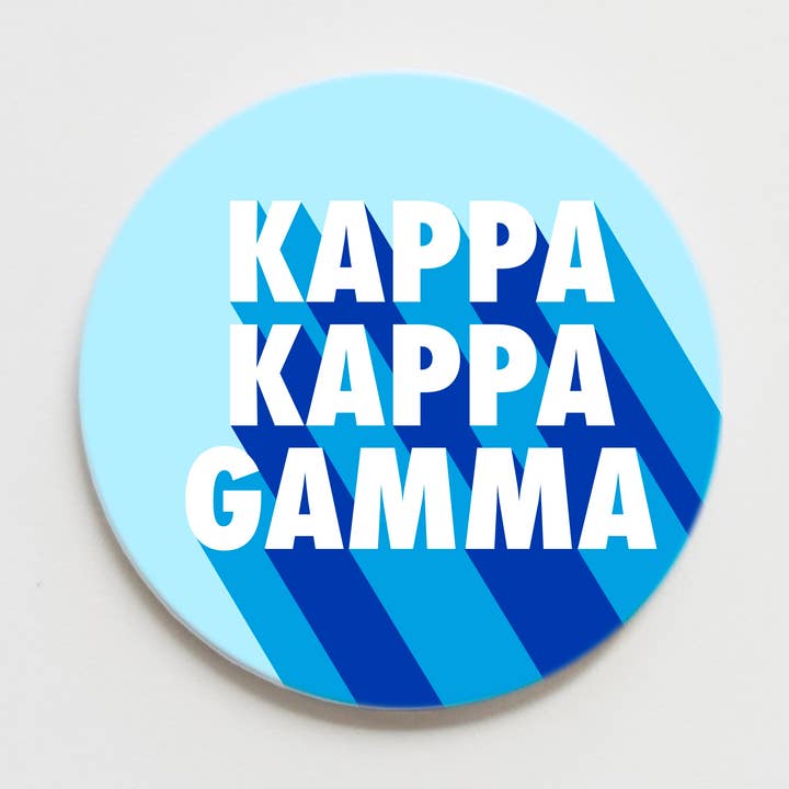 Kappa Kappa Gamma Bold Greek Button - 2.25 inch for wholesale by Good Vibez Collegiate
