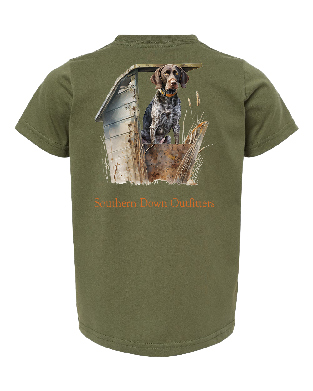 Southern Down Outfitters - Vendita all'ingrosso Maglietta serigrafata - Unisex - Maglietta per bambino con stampa Dog Blind2
