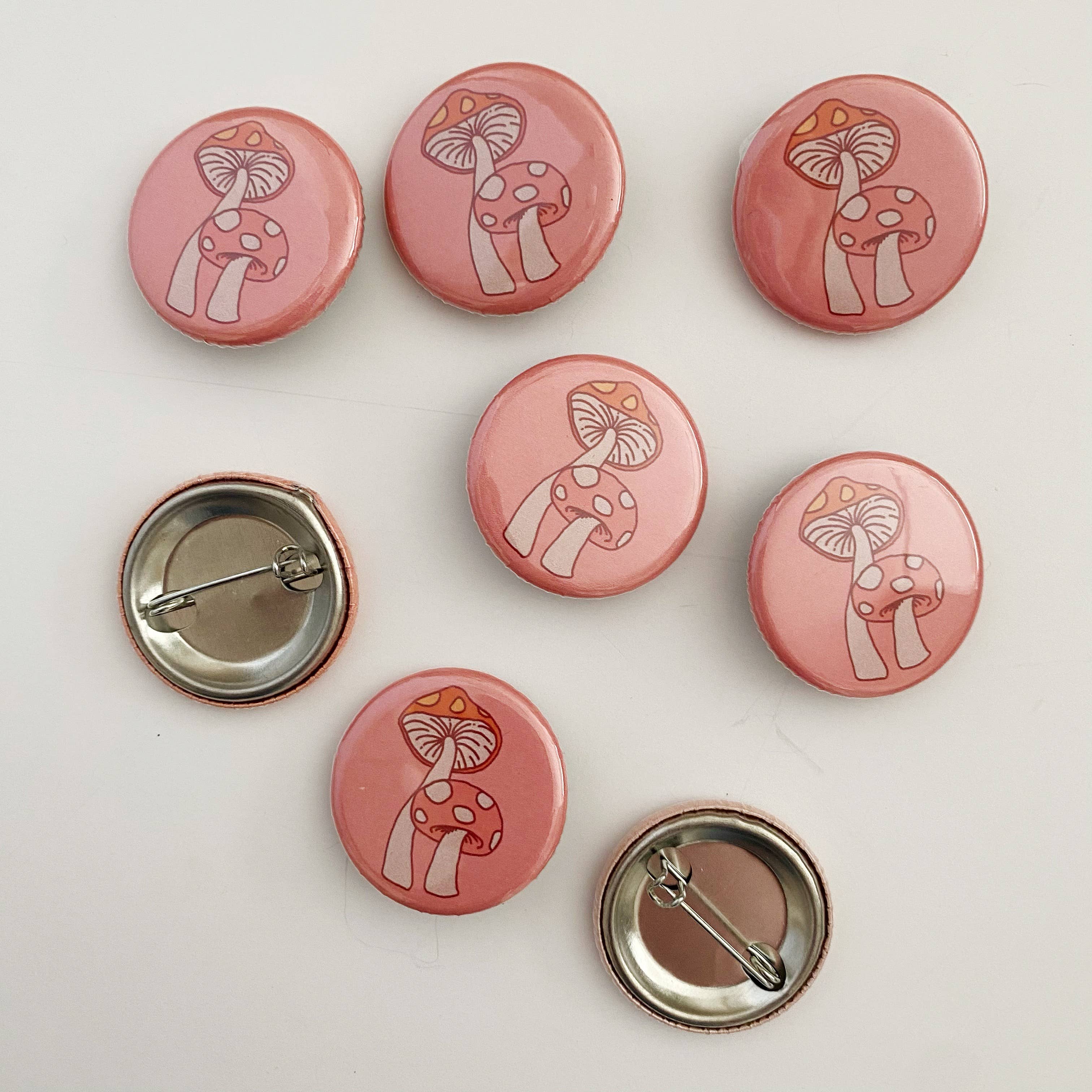 Handpicked Goods - Wholesale Lapel Pin/Button - Mushroom Button1