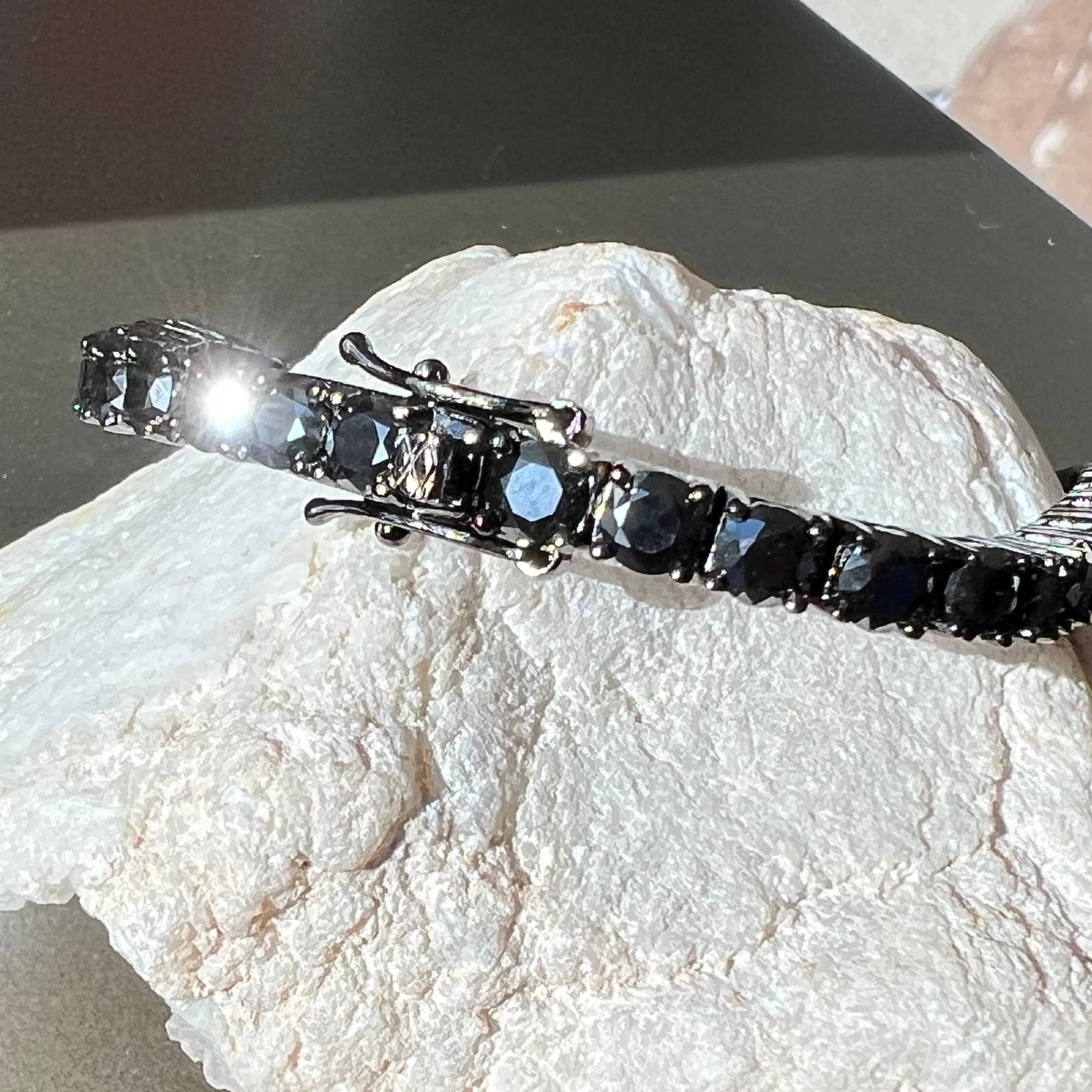 Remcon Fine Jewels – Großhandel Tennis-Armband – Schwarzes Moissanit-Armband mit schwarzem Rhodium.4