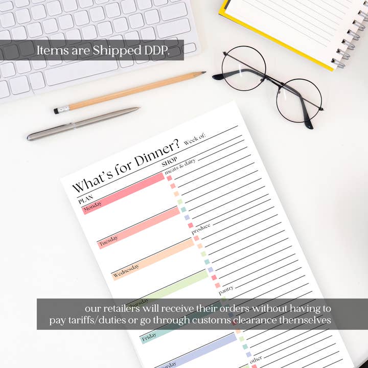 Eleventh and Taylor - Wholesale Notepad - Weekly Meal Planner and Shopping List: 50-Page Notepad3