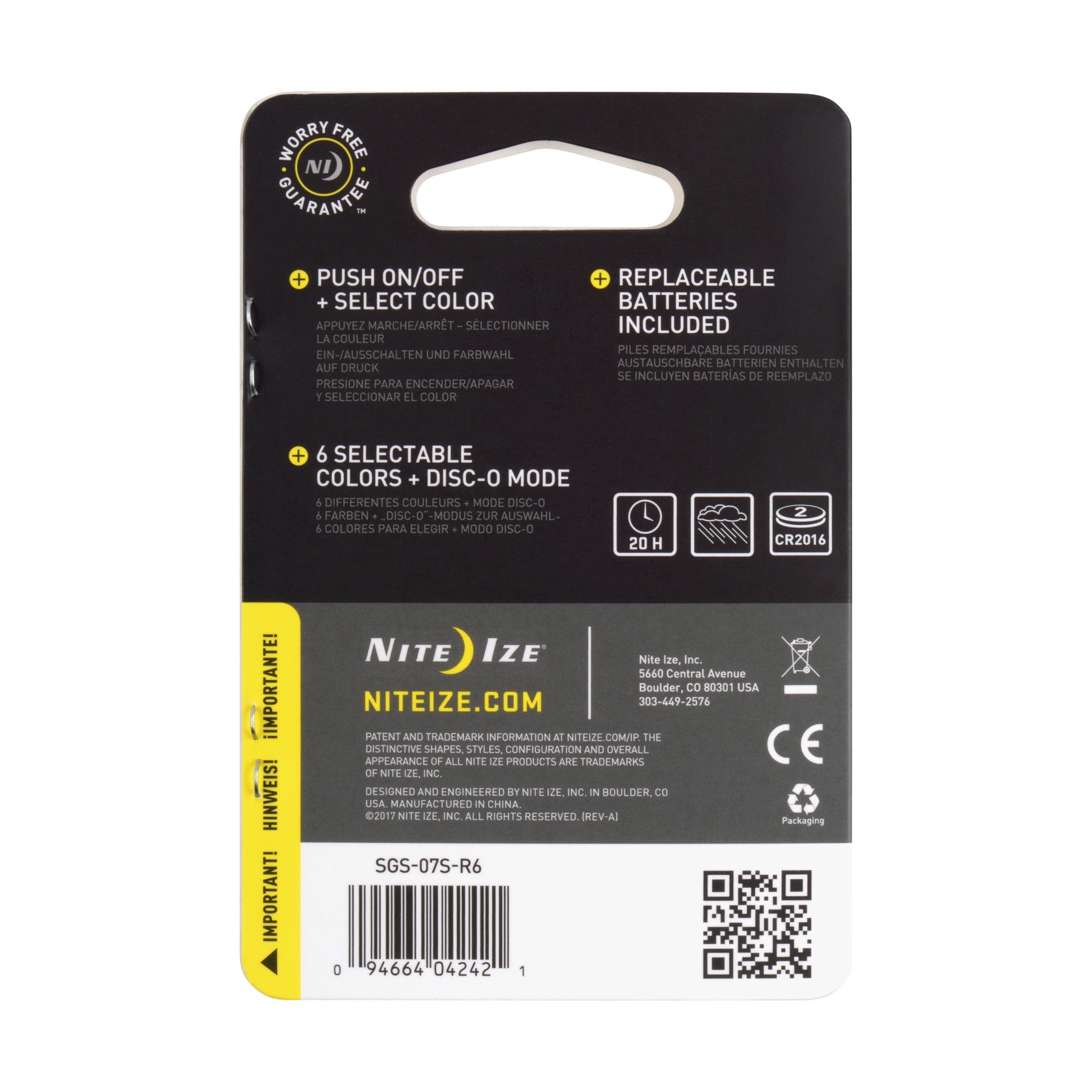 Pet Palette Distribution - Wholesale Pet Collar - Cat/Dog - Nite Ize SpotLit® Collar Light - Disc-O Select™1