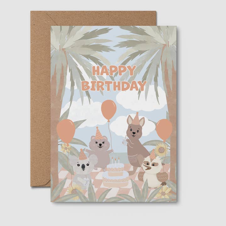 Birthday picnic | Australian themed Birthday Card for wholesale by From Rosalie