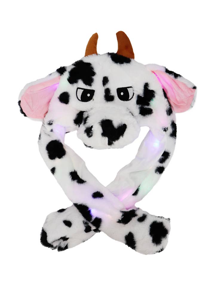 Cap Zone - Wholesale Costume - Women's - Farm Animal Pals LED Light-Up Ear Moving Hat