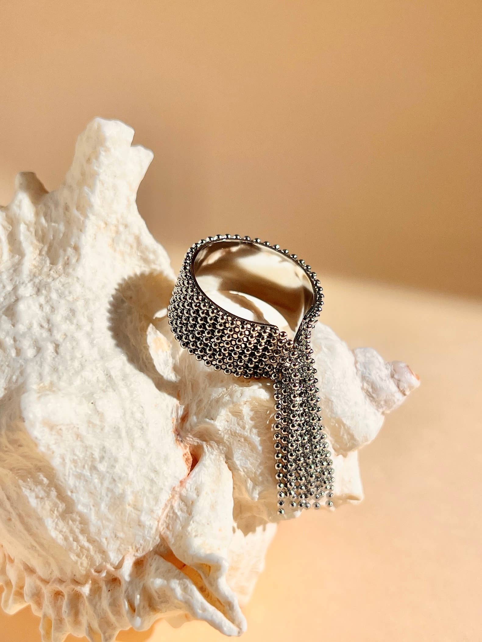 COSMOS - Wholesale Chain Ring - Bohemian Chic Chain Stainless Steel Adjustable Ring0