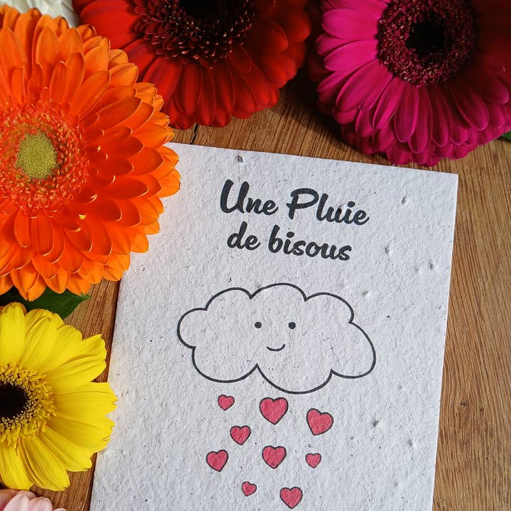 Planteringskort - Ekologiska Blommor - Regn av Kyssar för wholesale av Libellule et Petit Papillon