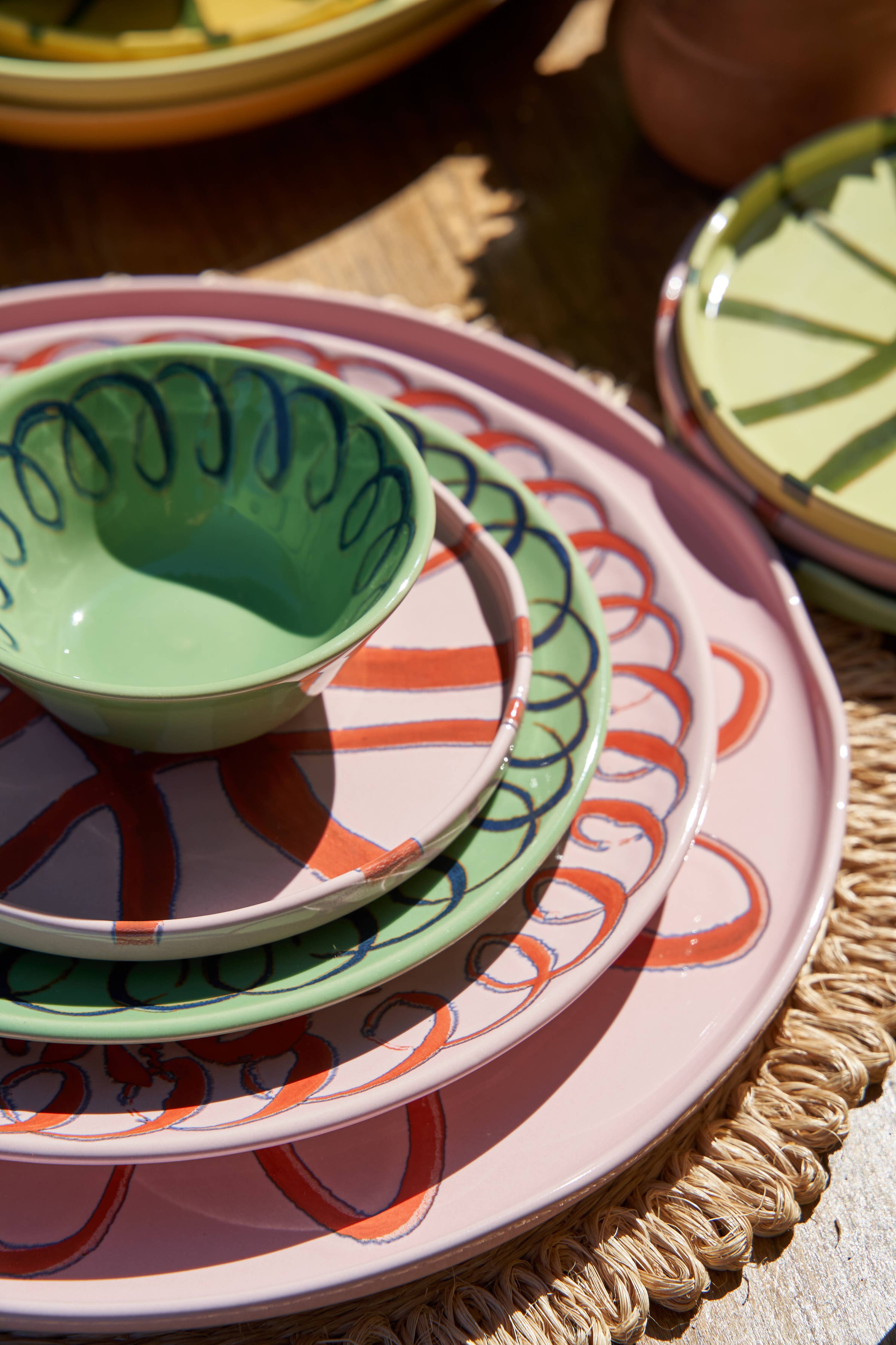 Couleur Nature – Großhandel Platzteller – Amalfi Servierteller Rosa - 32 cm Durchmesser5