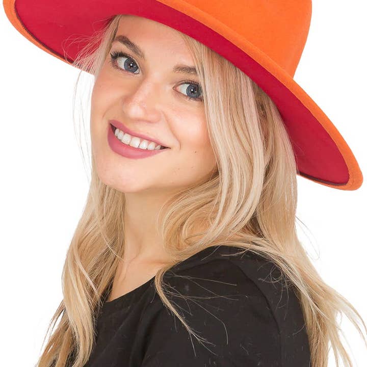 Cap Zone - Wholesale Fedora - Women's - Red Bottom Black Belt Rancher Hat Wide Brim11