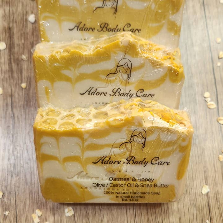 Adore Body Care - Wholesale Bar Soap - Oatmeal & Honey W/ Shea Butter
