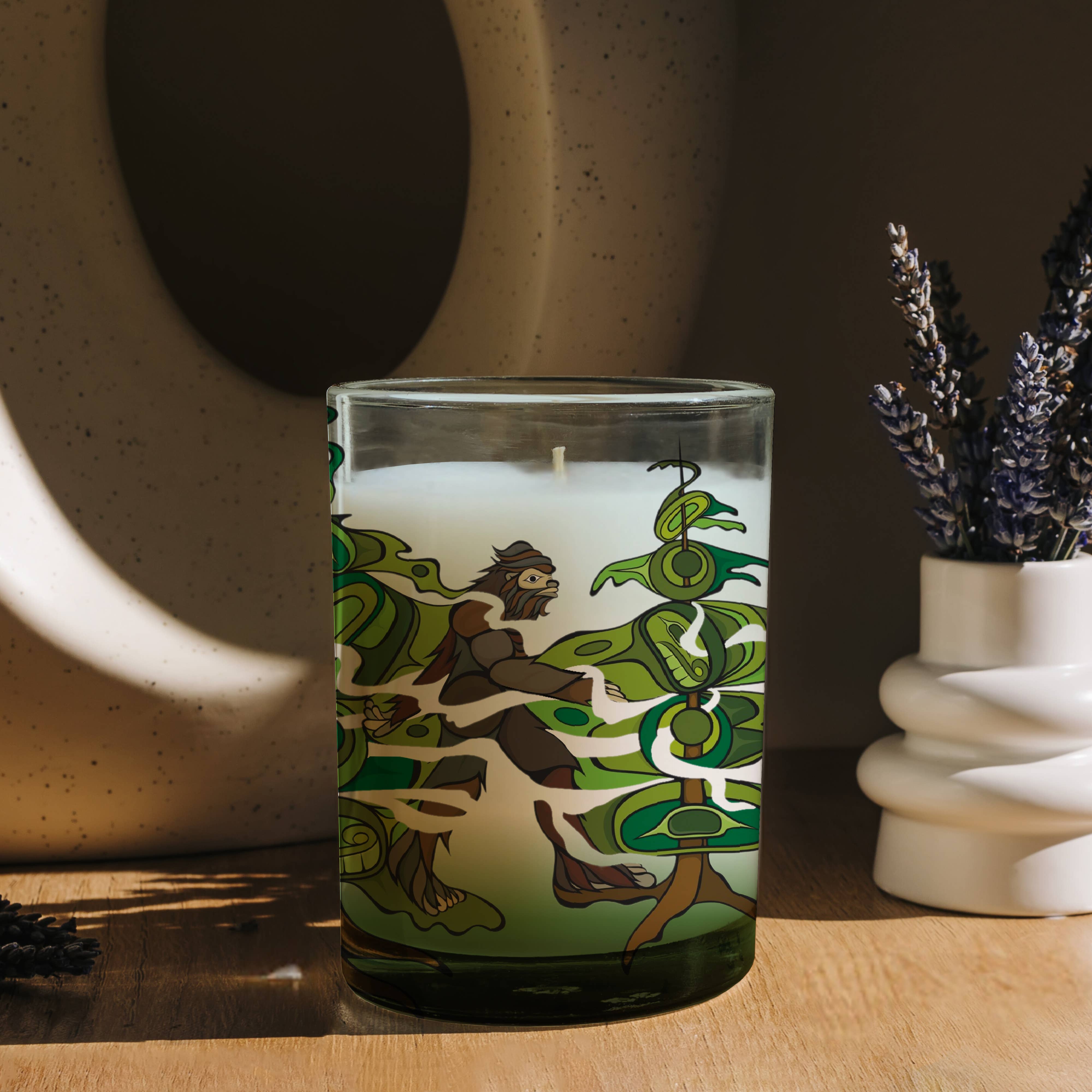 Made By Humans Designs - Wholesale Jar/Filled Candle - Scented Candle with 'Sasquatch' by Michelle Stoney