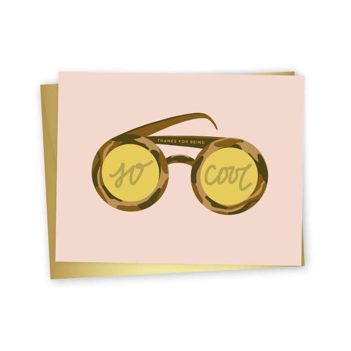 Carte de remerciement tendance - Thanks for Being So Cool pour la vente par funday goods