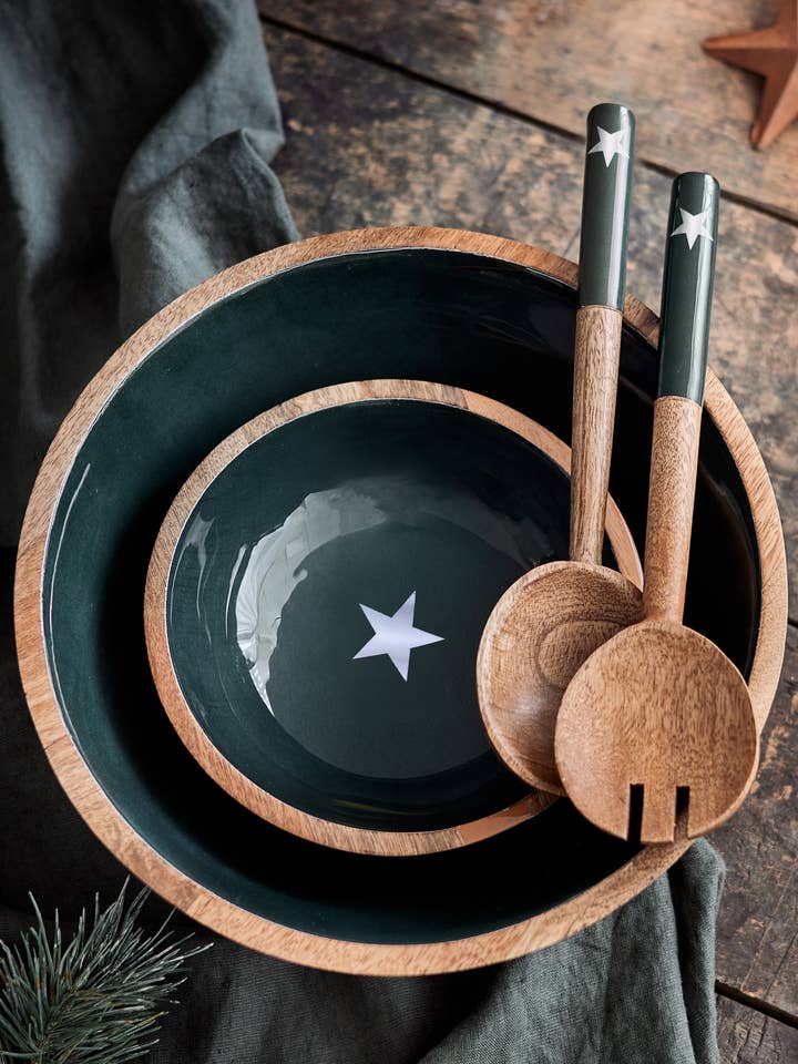 KISHA Posate per insalata | EDIZIONE NATALIZIA per la vendita all'ingrosso da parte di Fynch-Hatton Living