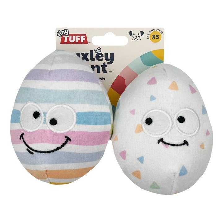Tiny Tuff Squeaky Eggs 2pk for wholesale by Huxley & Kent
