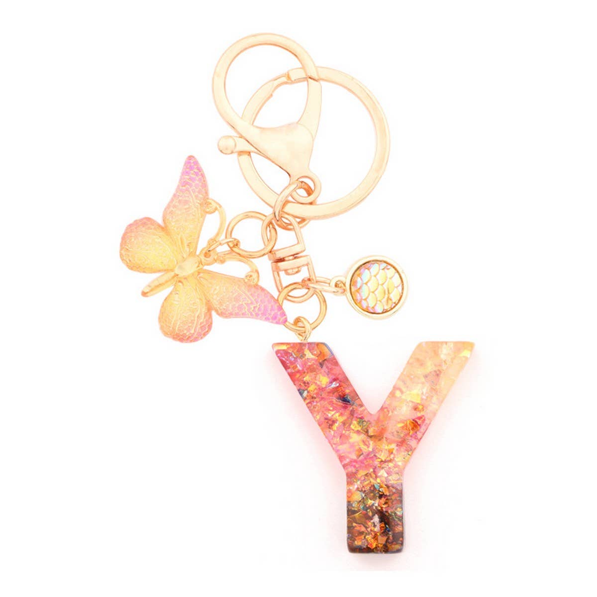 ACCITY - Wholesale Keychain - Women's - Creative Crystal Letter Keychain with Resin Sequins_CWAB502124