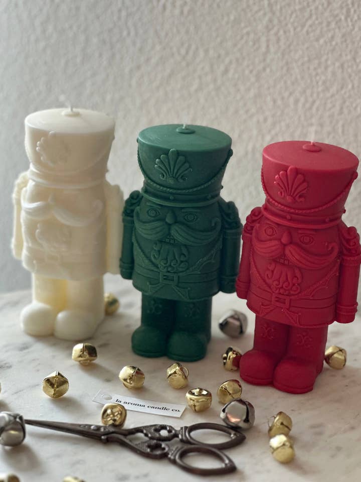 Holiday Soldier Shaped Candle for wholesale by LA AROMA CANDLE CO.