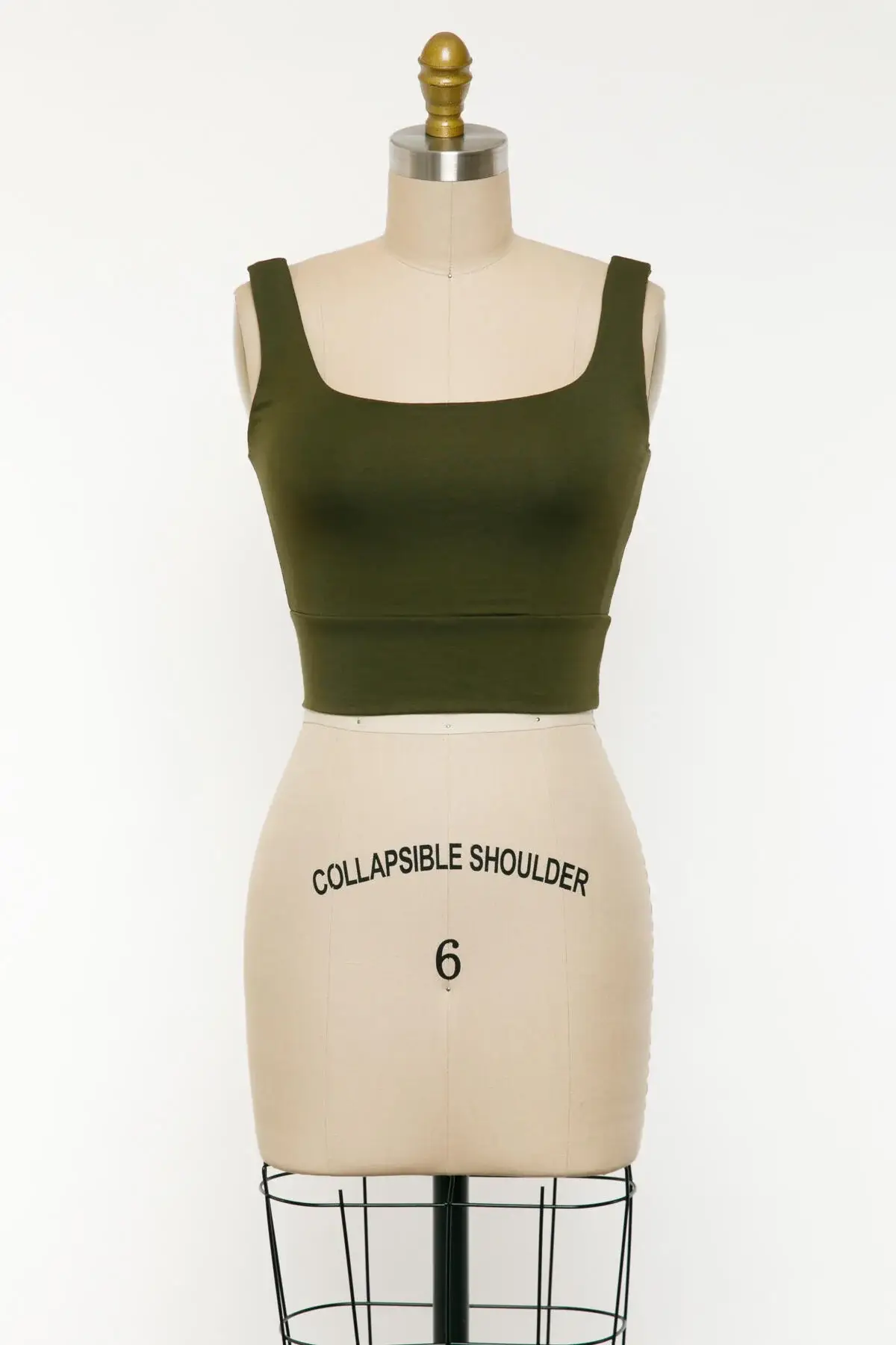 Final Touch - Wholesale Knit Top - Women's - Square Neck Fitted Crop Top - T1685935